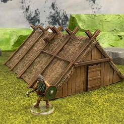 LH1.png Free STL file Longhouse・3D printer design to download