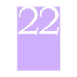 22TableNumber.stl Numéros de table minimalistes 1-22