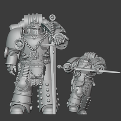 Parnassus-split_01.png Archivo STL Yellow Boxers Supersword Champion - Dos poses・Idea de impresión 3D para descargar