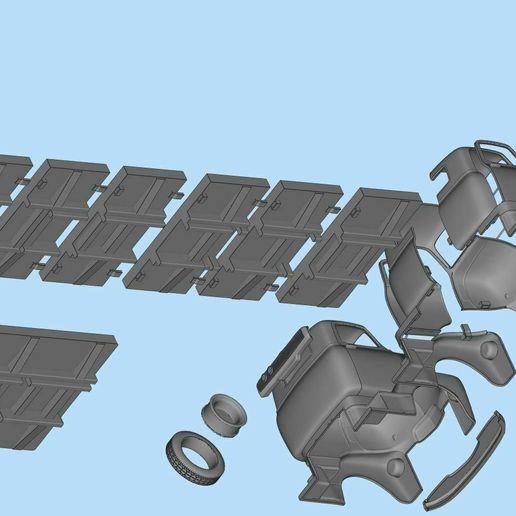 4.jpg STL files Hauler Cab Over Engine longbed flatbed Camião