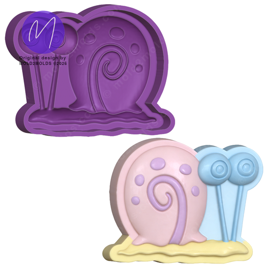 3D Gary the Snail Bath Bomb STL Mold