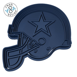 NFL-Helmets-Dallas-Cowboys_8cm_2pc_CP.png STL file Dallas Cowboys Helmet - NFL - Cookie Cutter - Fondant - Polymer Clay・3D printable model to download