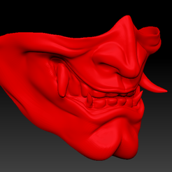 1.png Free STL file Hanya Mask HalfMask・Object to download and to 3D print