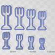 Capture.png Clay Cutter STL File Gardening Fork- Gardening Earring Digital File Download- 8 sizes & 2 Cutter Versions, cookie cutter
