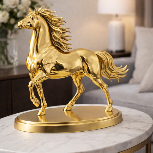 Horse Statue STL for 3D Printing | Elegant Horse Sculpture | Digital STL File | Modern Home Decor 3D Print