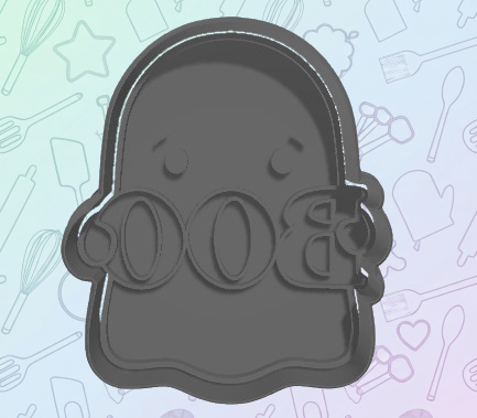 Ghost Holding Boo Cookie Cutter