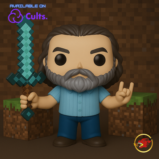 Minecraft Movie Steve Jack Black - Funfo STL 3D 💎🌲