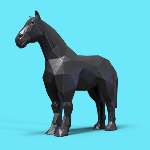horse_3dmodel.jpg Pferd low poly