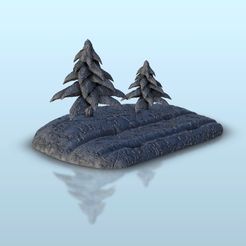 1.jpg Файл STL Hill with track and trees - Flames of war Bolt Action Empire baroque Age of Sigmar Modern Warhammer・Шаблон для 3D-печати для загрузки