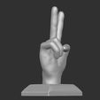 8.jpg Low poly Hand sign two fingers, Hand sign two fingers