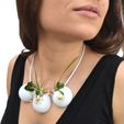4.jpg Free STL file Demi-Sphere flowerpot necklace・3D printer model to download