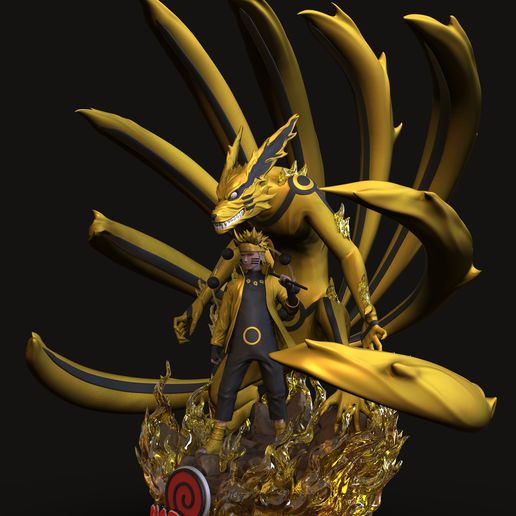 🎨 Kurama y Naruto Kurama modo Figura 3D・Archivo STL para