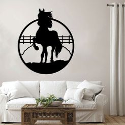5-01.jpg Cowboy Metall Wandkunst Laser Cut Files