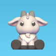 Cute-Sitting-Goat-1.png 3D file Cute Sitting Goat・3D printing design to download