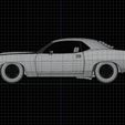 AAR-Cuda-1970-side-wireframe.jpg Plymouth AAR Cuda 1970 3D model