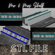 Stl-file-11.png Mr Mrs Shelf Decor/ Stand / wedding topper / anniversary gift/ shelf