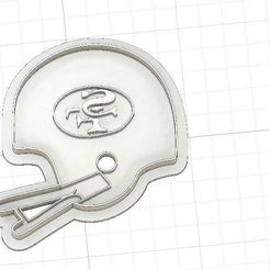 49ers.jpg 3D Model of 49ers Helmet Cookie Cutter