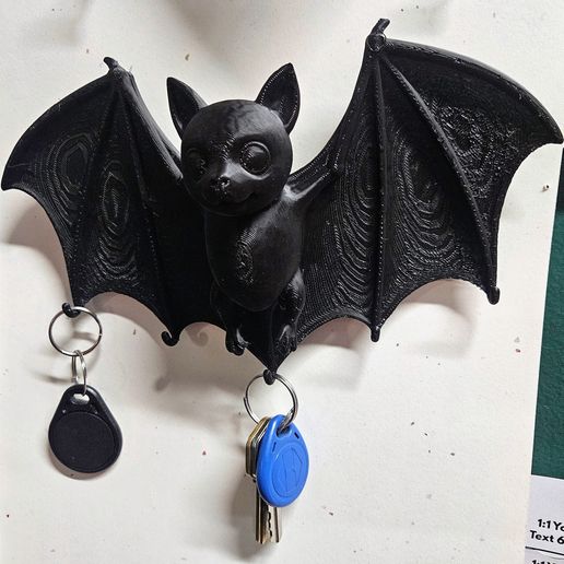 🦇 Bat Keyholder・ STL File for 3D printing・Cults