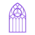 Ventanal Gotico.stl Gothic Window 3 Set - 1/12 Scale