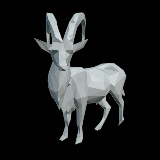 STL file Goat 0124s - LowPoly 🐐 (OBJ)・3D print design to download・Cults