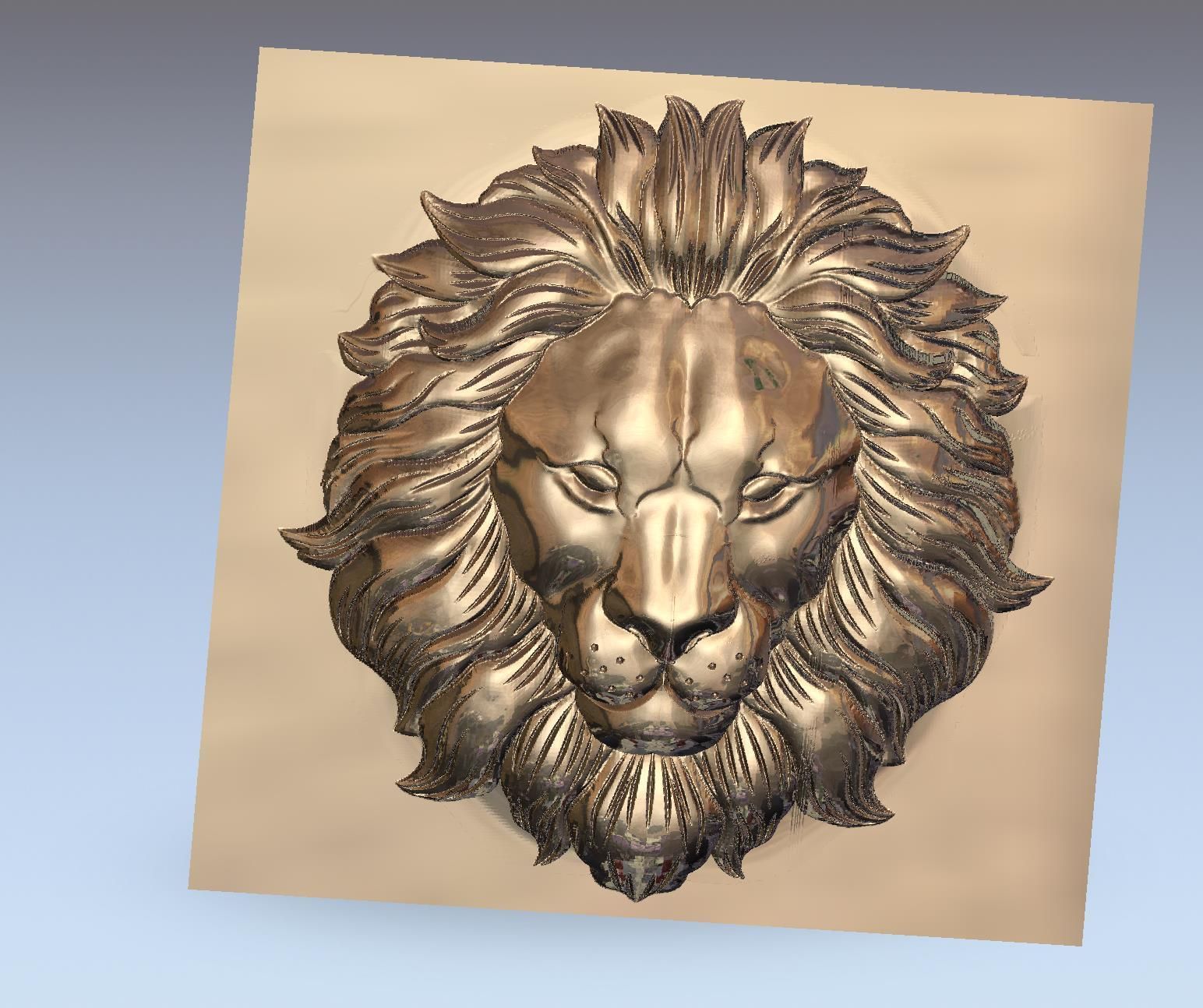 lion_headB4.jpg Download free STL file lion head bas-relief model for cnc • Template to 3D print, stlfilesfree