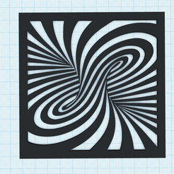 optical-illusion-stencil.png STL file Optical illusion, abstract twist, stencil・3D printer design to download, Allexxe