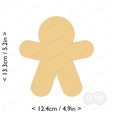gingerbread_man~5.25in-cm-inch-cookie.png Cortador de biscoitos Gingerbread Man 5.25in / 13.3cm