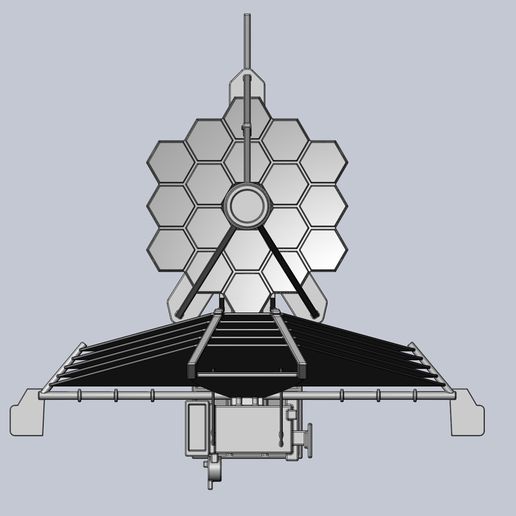 jw8.jpg Download DXF file James Webb Space Telescope JWST Basic Model • 3D printer template, julian-danzer