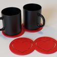double-sous-verres-mug-Noir-rouge.jpg Breakfast set for lovers - Breakfast set for lovers
