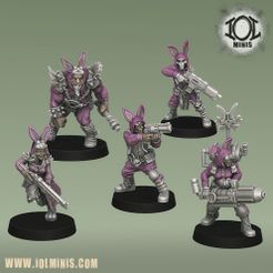 Bunnysquad_Group_Render2.jpg Fichier 3D Bunny Clan - Offre groupée・Plan pour impression 3D à télécharger