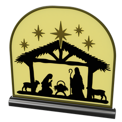 130e7f9b-0815-48c3-aa53-8fd0b48433ad.png Free STL file CHRISTIAN ORNAMENT NATIVITY SCENE - WITH STAND・3D printing design to download