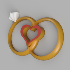 Ring-Love-Keychain.png Fichier STL Porte-clés "Love Ring Heart・Idée pour impression 3D à télécharger, mustafauzuniba