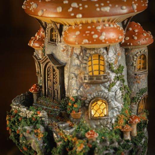 8.jpg Mushroom Cottage - Lámpara Fantasy Cozy Fairy Tale