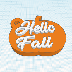 Hello-Fall-Keychain.png Archivo STL Llavero Hello Fall・Modelo para descargar e imprimir en 3D