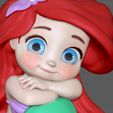 8.jpg 3D-Datei ARIEL BABY LITTLE MERMAID PRINCESS DISNEY CHARACTER CUTE 3D-Druck Modell・Design für den 3D-Druck zum Herunterladen