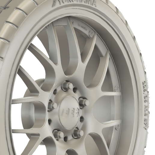 🚗 1/24 18x8 BBS RS-GT wheels・ 3D File for 3D printing・Cults