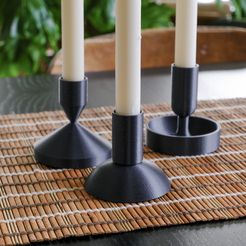 SO_CandleBestPics_4.JPG Free STL file Modular Candle Holder Set・3D printing idea to download, sharedobjects