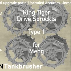 Template-Hero-shot-King-Tiger-Drive-Sprocket.jpg 1/35 King Tiger Drive Sprockets Type 1 for Meng (352401003)