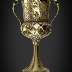 CupFrontal.png STL-Datei Hufflepuff-Tasse aus Harry Potter・3D-druckbares Modell zum Herunterladen