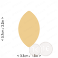 almond~2.25in-cm-inch-cookie.png Almond Cookie Cutter 2.25in / 5.7cm
