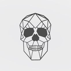 Calavera low poly.jpg Fichier STL Low Poly Skull - Déco et design・Plan pour impression 3D à télécharger