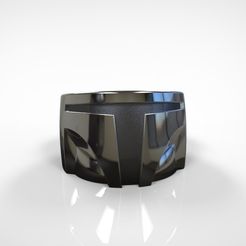 untitled.391.jpg STL file The Mandalorian inspired ring 3D print model・Template to download and 3D print
