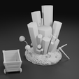 6.png Cave crystal cluster 3D print model