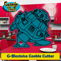 009-G-Blastoise-2D.png Fichier STL Découpeur de biscuits Gigantamax Blastoise・Plan pour imprimante 3D à télécharger