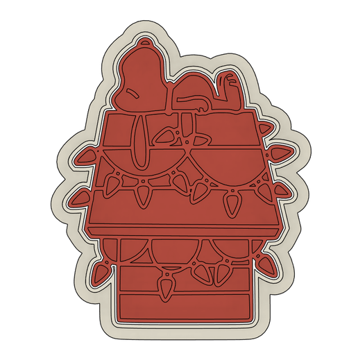Snoopy Christmas House Cookie Cutter