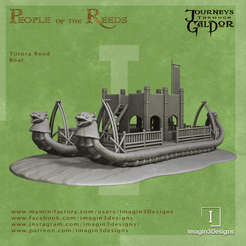 Totora-Reed-Boat-Angle.png 3D file Totora Reed Boat・3D printer model to download