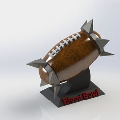 rendu realiste ballon 2.JPG Free STL file Blood Bowl Ball・3D printer model to download