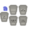 STL00535-1.png Coffee Cups Set Mold Housing