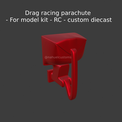Nuevo proyecto (8) (6).png Fichier STL Parachute de course de dragster - Pour modèle réduit - RC - custom diecast・Modèle à télécharger et à imprimer en 3D