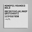 12.png Monopeg Rounded letter set (for Biltema pegboards)